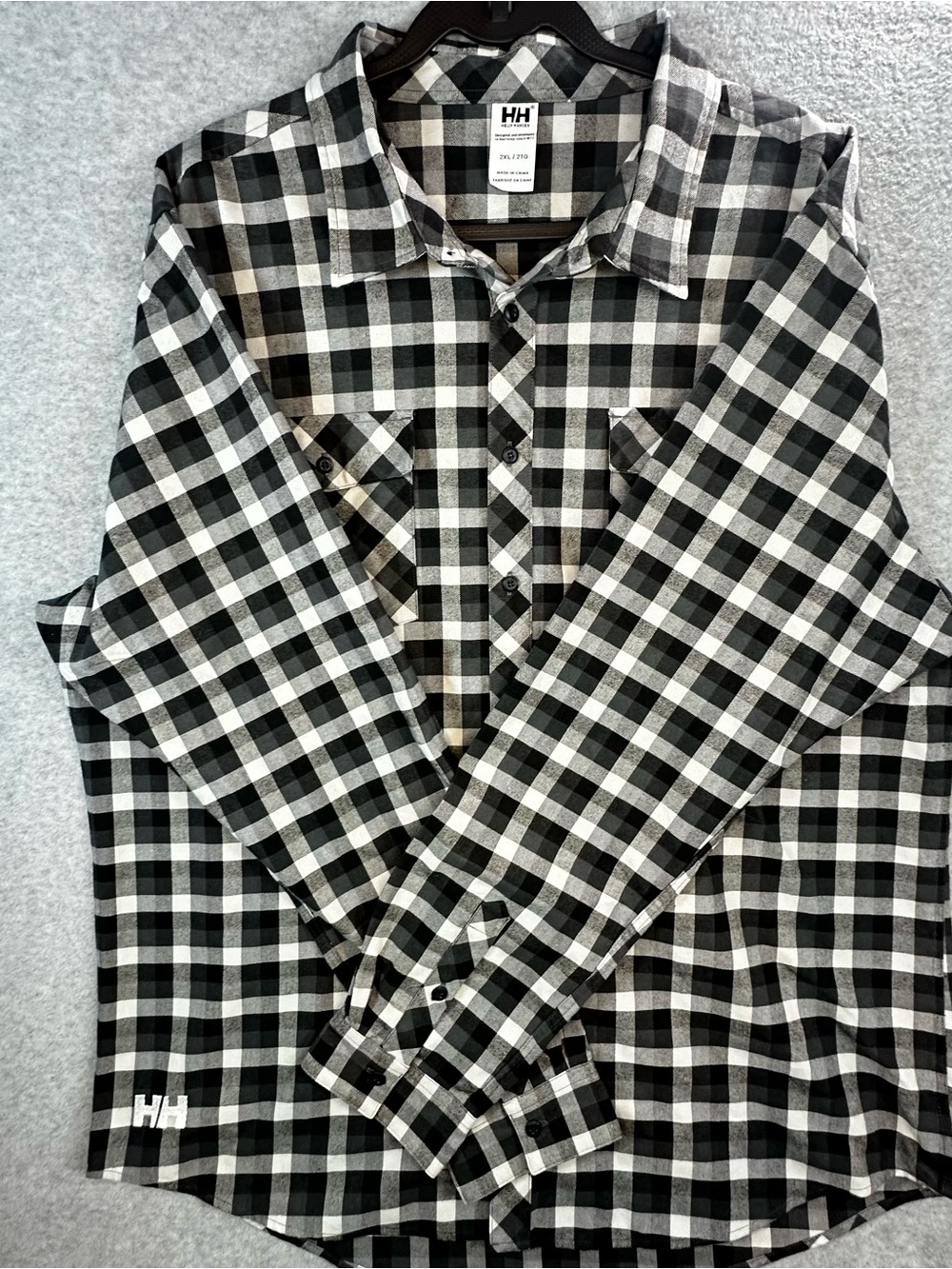 Helly Hansen Black & White Checked Button-Down Shirt